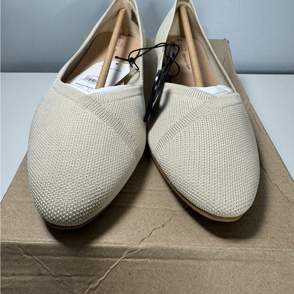 Time and Tru Women’s Knit Ballet Flat, Size 10 - Picture 3 of 9